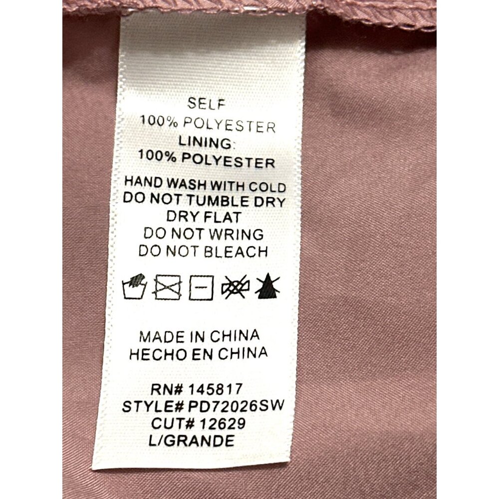 Windsor L Mauve Ruched Bust Smocked Back Puff Sleeve Tiered Mini Dress Party Y2K - Picture 9 of 10